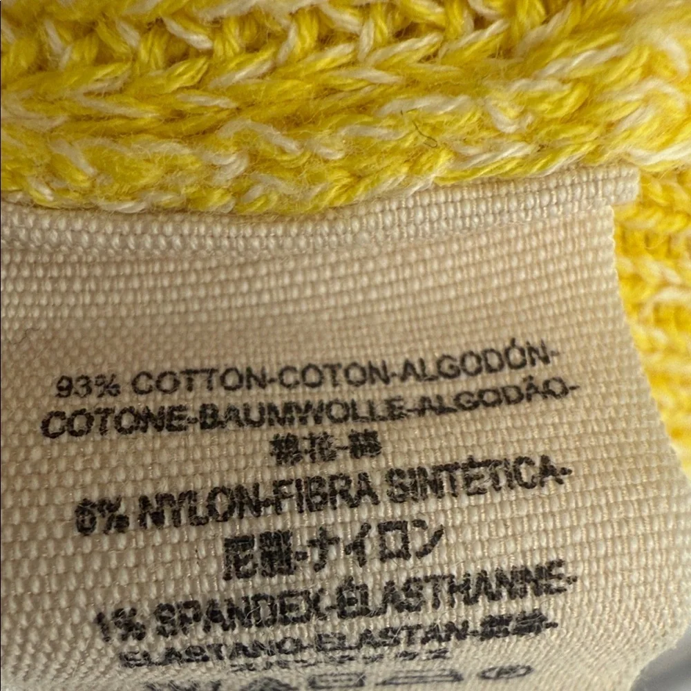 FREE PEOPLE Too Good Yellow Knit Pullover Sweater SIZE M